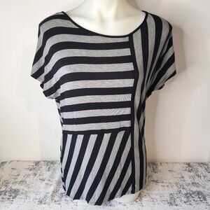 Black and Grey Striped Cable & Gauge Top